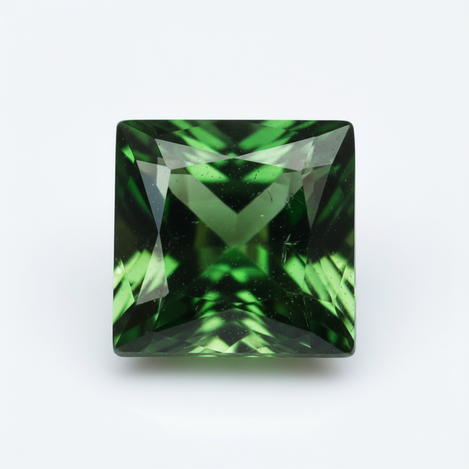 グリーントルマリン 10個入り 小粒 4x4 MM スクエア ファセットカット グリーン ブリリアント 半貴石 ルースジェム サブ画像