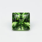 Green Tourmaline 1PC Small 7x7 MM Square Faceted Green Splendid Semi Precious Gems