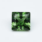 Green Tourmaline 1PC Small 7x7 MM Square Faceted Green Splendid Semi Precious Gems