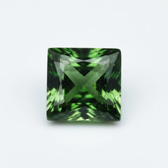 Green Tourmaline 1PC Small 7x7 MM Square Faceted Green Splendid Semi Precious Gems