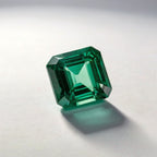 Green Tourmaline 1PC Small 8x8 MM Square Faceted Green Luster Semi Precious Loose Gems