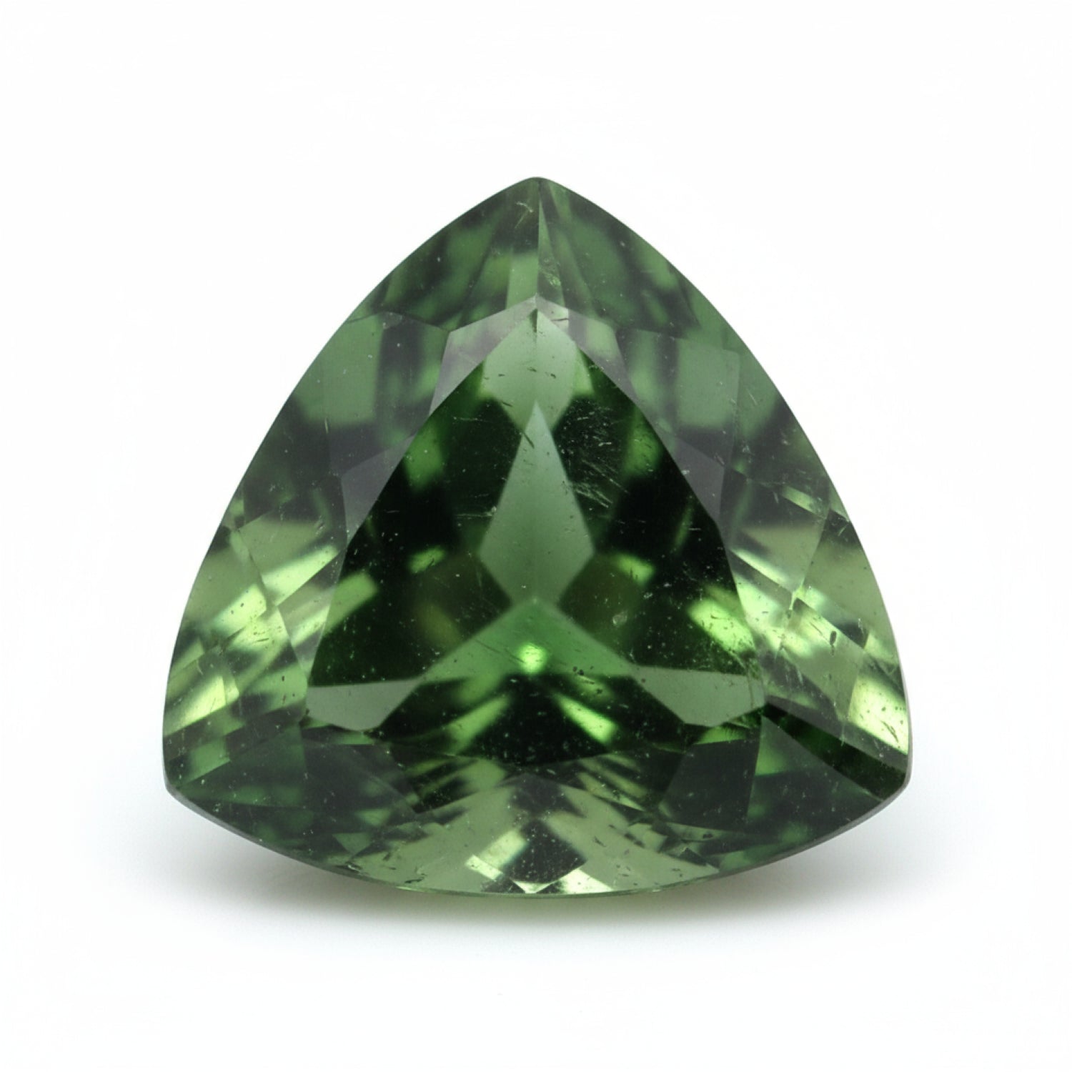 Green Tourmaline 1PC Large 11x11 MM Triangle Faceted Green Fine Semi Precious Gems