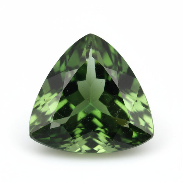 Green Tourmaline 1PC Chunky 13x13 MM Triangle Faceted Green Natural Semi Precious Loose Gemstone