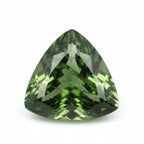 Green Tourmaline 1PC Chunky 15x15 MM Triangle Faceted Green Superior Semi Precious Gems