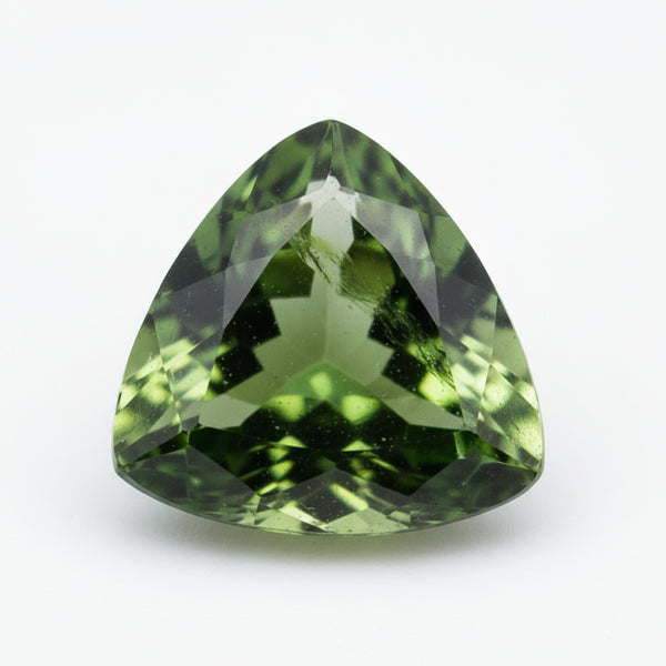 Green Tourmaline 1PC Chunky 16x16 MM Triangle Faceted Green Pure Semi Precious Loose Gems