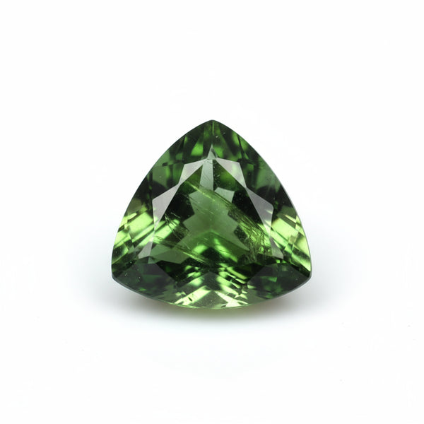 Green Tourmaline 10PC Tiny 3x3 MM Triangle Faceted Green Fiery Semi Precious Gems