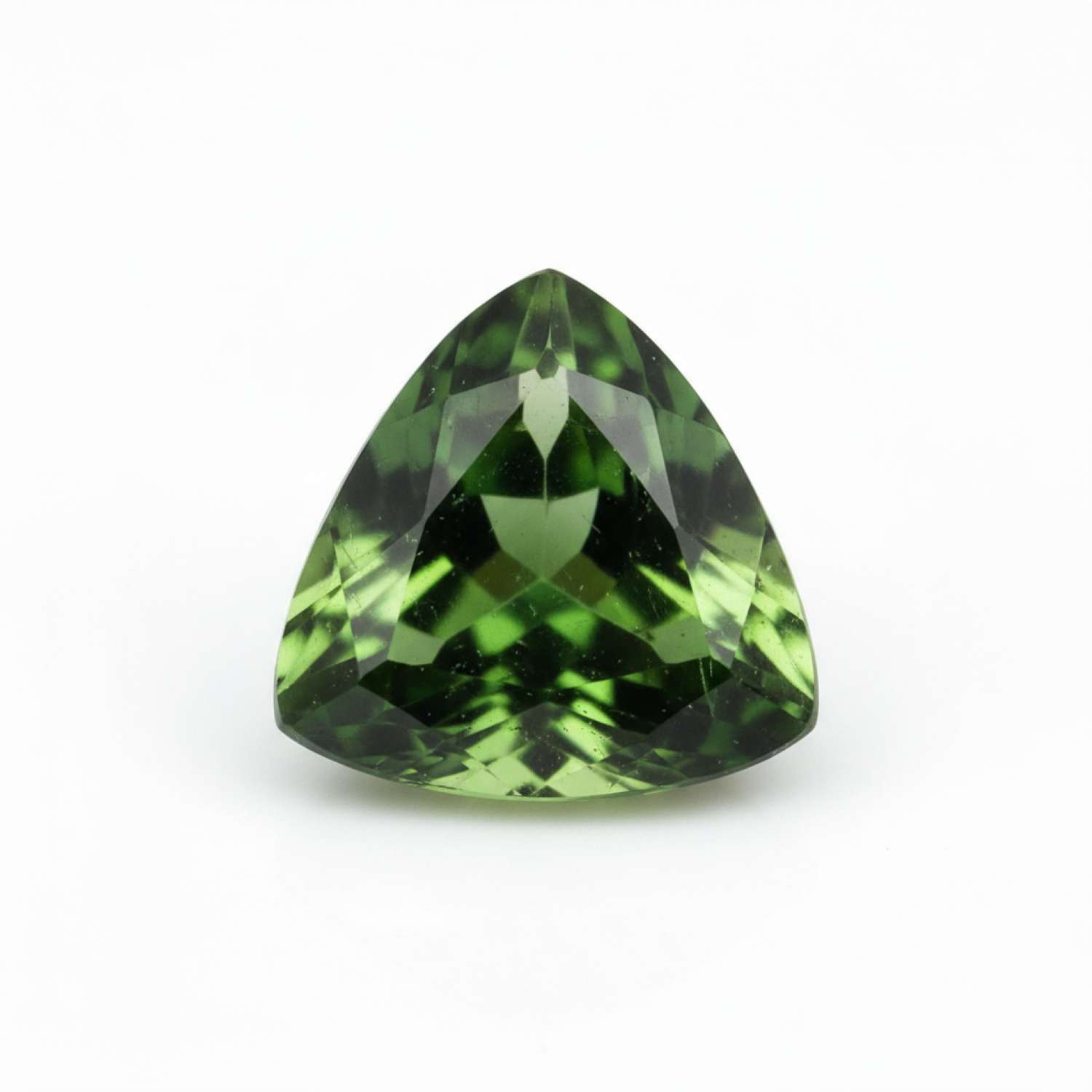 Green Tourmaline 10PC Tiny 3x3 MM Triangle Faceted Green Fiery Semi Precious Gems Второстепенное изображение товара