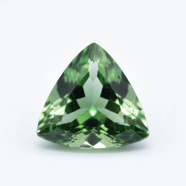 Green Tourmaline 10PC Tiny 4x4 MM Triangle Faceted Green Brilliant Semi Precious Loose Gems