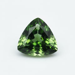 Green Tourmaline 1PC Tiny 5x5 MM Triangle Faceted Green Sparkling Semi Precious Loose Gemstone