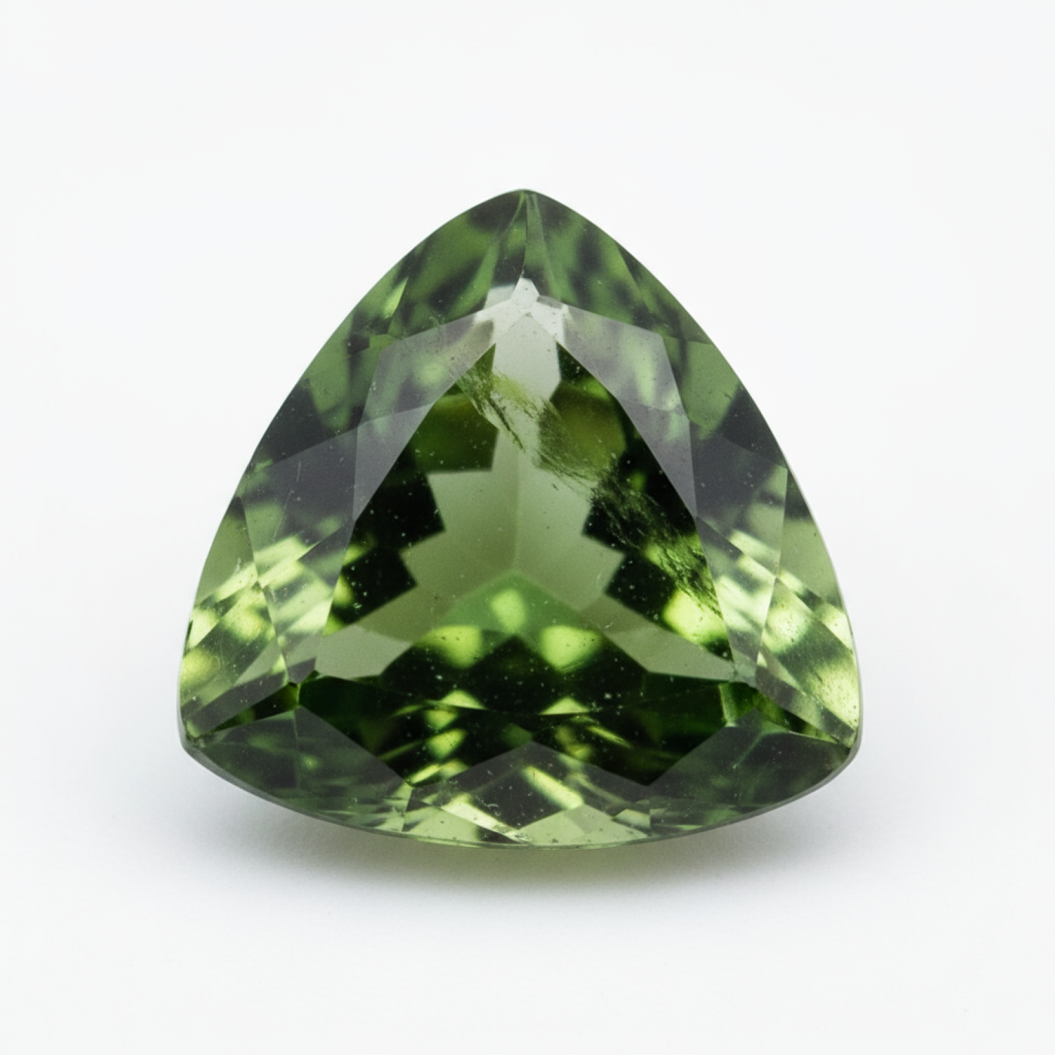 Green Tourmaline 1PC Tiny 6x6 MM Triangle Faceted Green Polished Semi Precious Loose Gemstones Immagine secondaria del prodotto