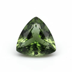 Green Tourmaline 1PC Medium 9x9 MM Triangle Faceted Green Lustrous Semi Precious Loose Gemstone