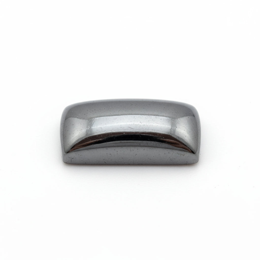 Hematite (Gunmetal) 1PC Small 5x10 MM Baguette Cabochon Gray Pure semi Precious Loose Gemstones