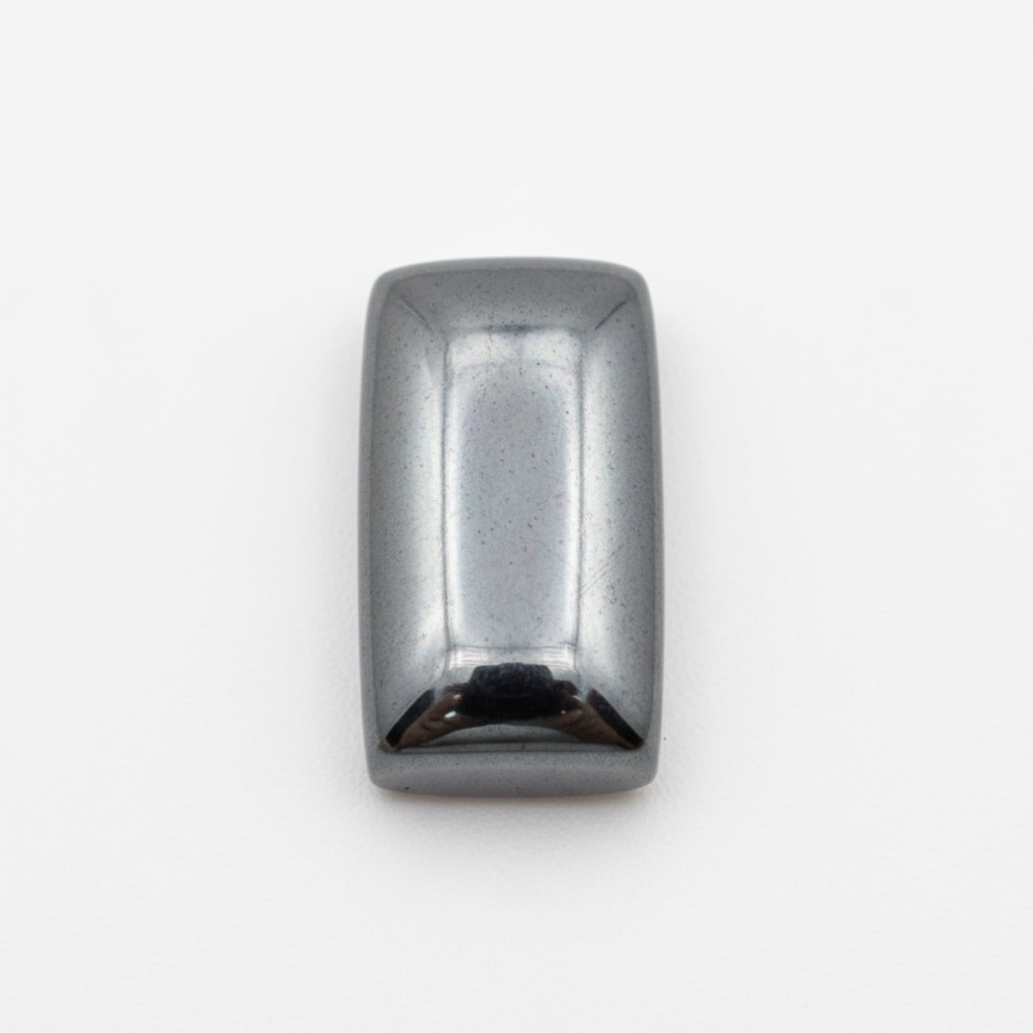 Hematite (Gunmetal) 1PC Small 5x10 MM Baguette Cabochon Gray Pure semi Precious Loose Gemstones Secundaire afbeelding