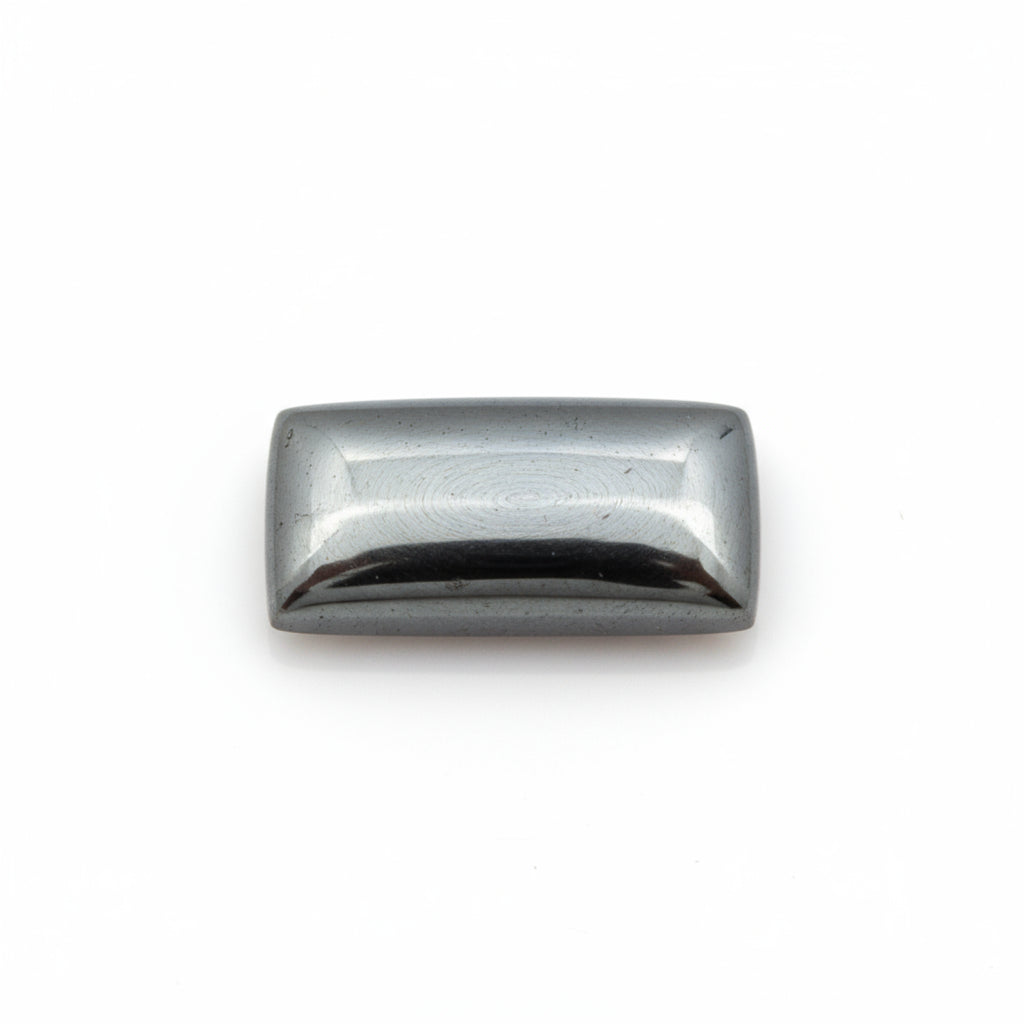 Hematite (Gunmetal) 1PC Medium 7x14 MM Baguette Cabochon Gray Brilliant semi Precious Precious Gemstone