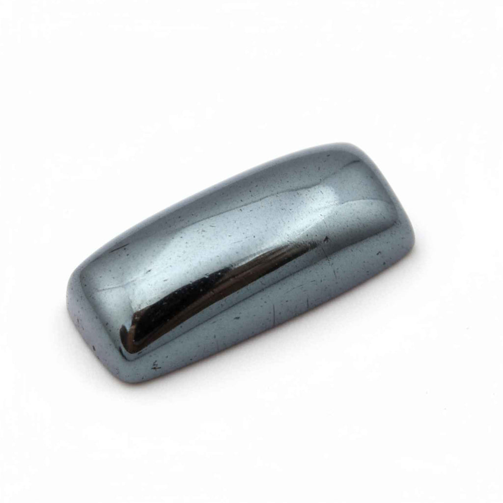 Hematite (Gunmetal) 1PC Medium 7x14 MM Baguette Cabochon Gray Brilliant semi Precious Precious Gemstone