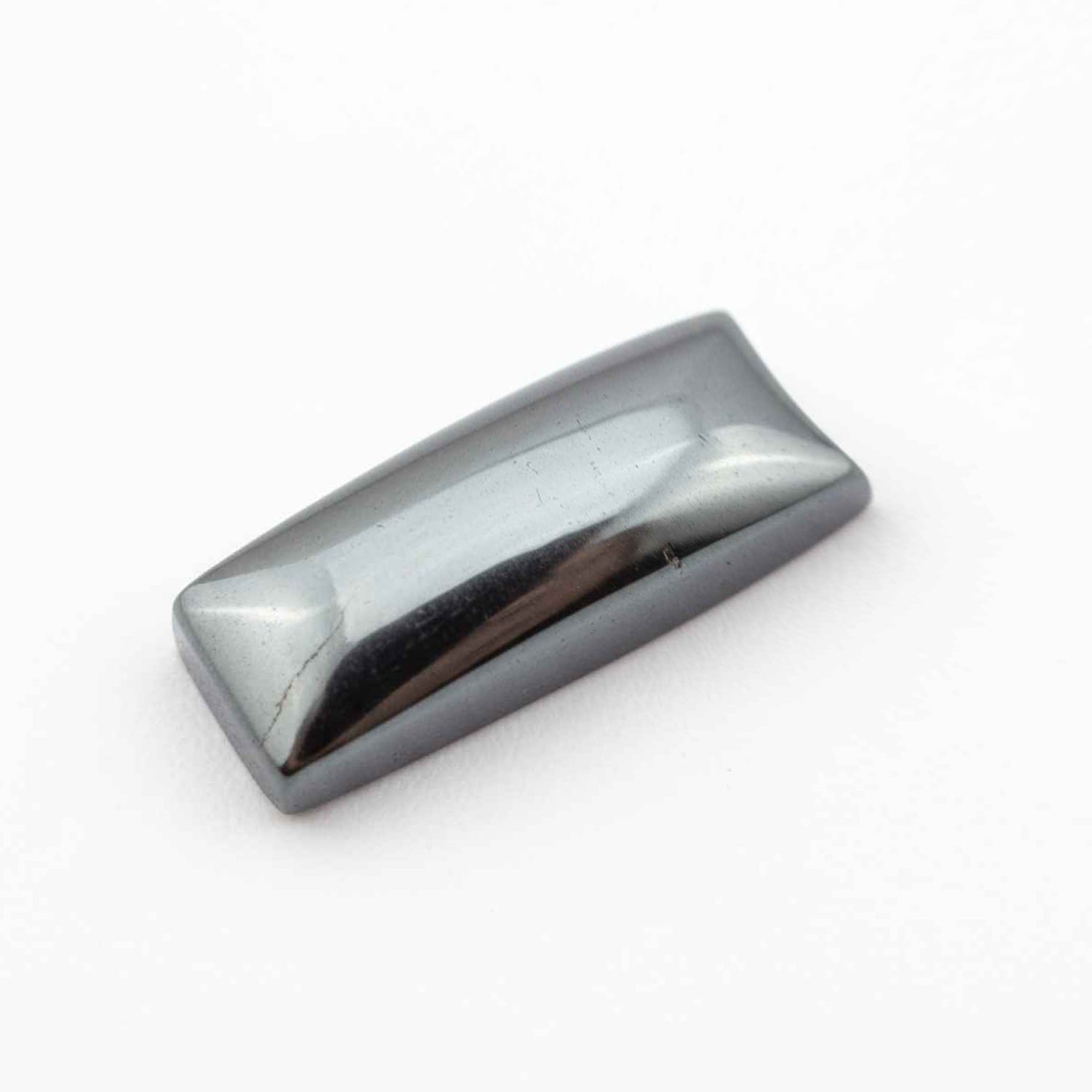 Hematite (Gunmetal) 1PC Large 8x16 MM Baguette Cabochon Gray Sparkling semi Precious Gems Secundaire afbeelding