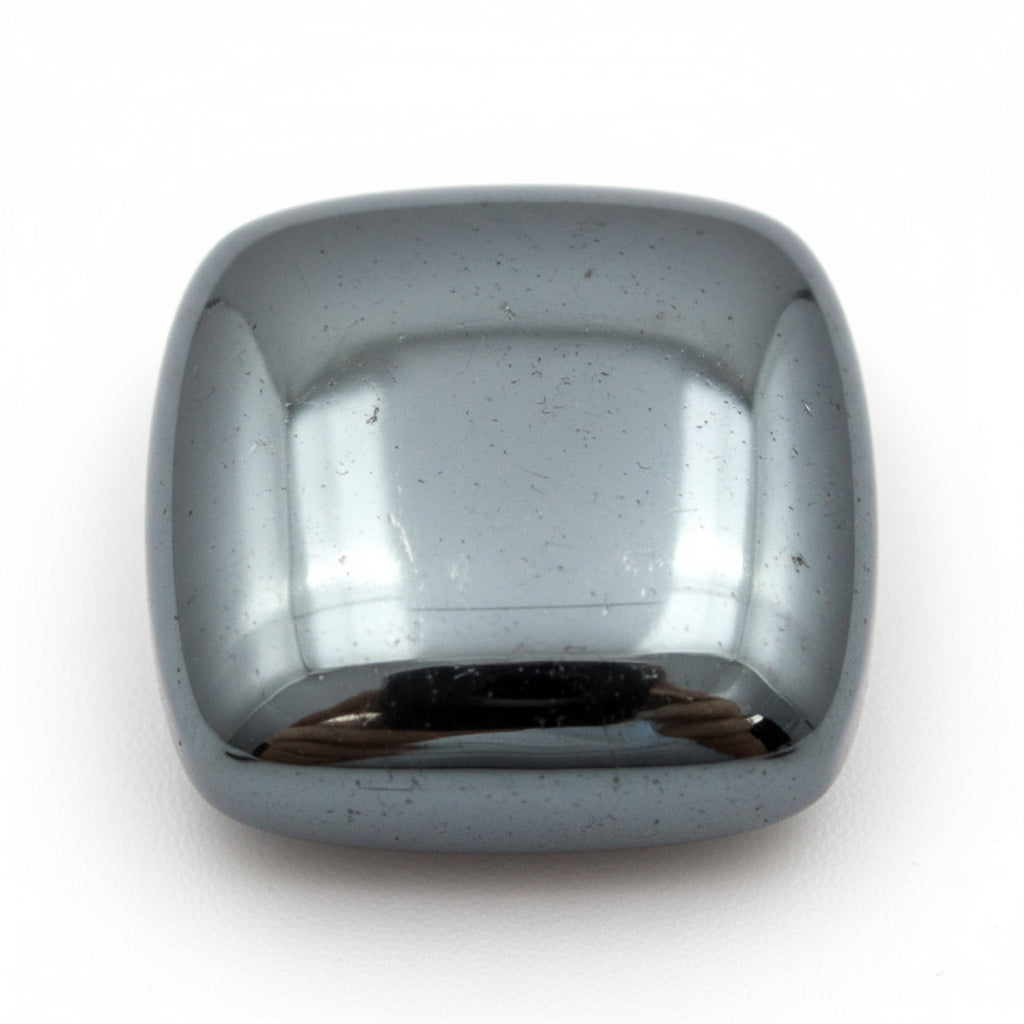 Hematite (Gunmetal) 1PC Large 10x10 MM Cushion Cabochon Gray Fiery semi Precious Gems