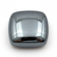 Hematite (Gunmetal) 1PC Large 10x10 MM Cushion Cabochon Gray Fiery semi Precious Gems
