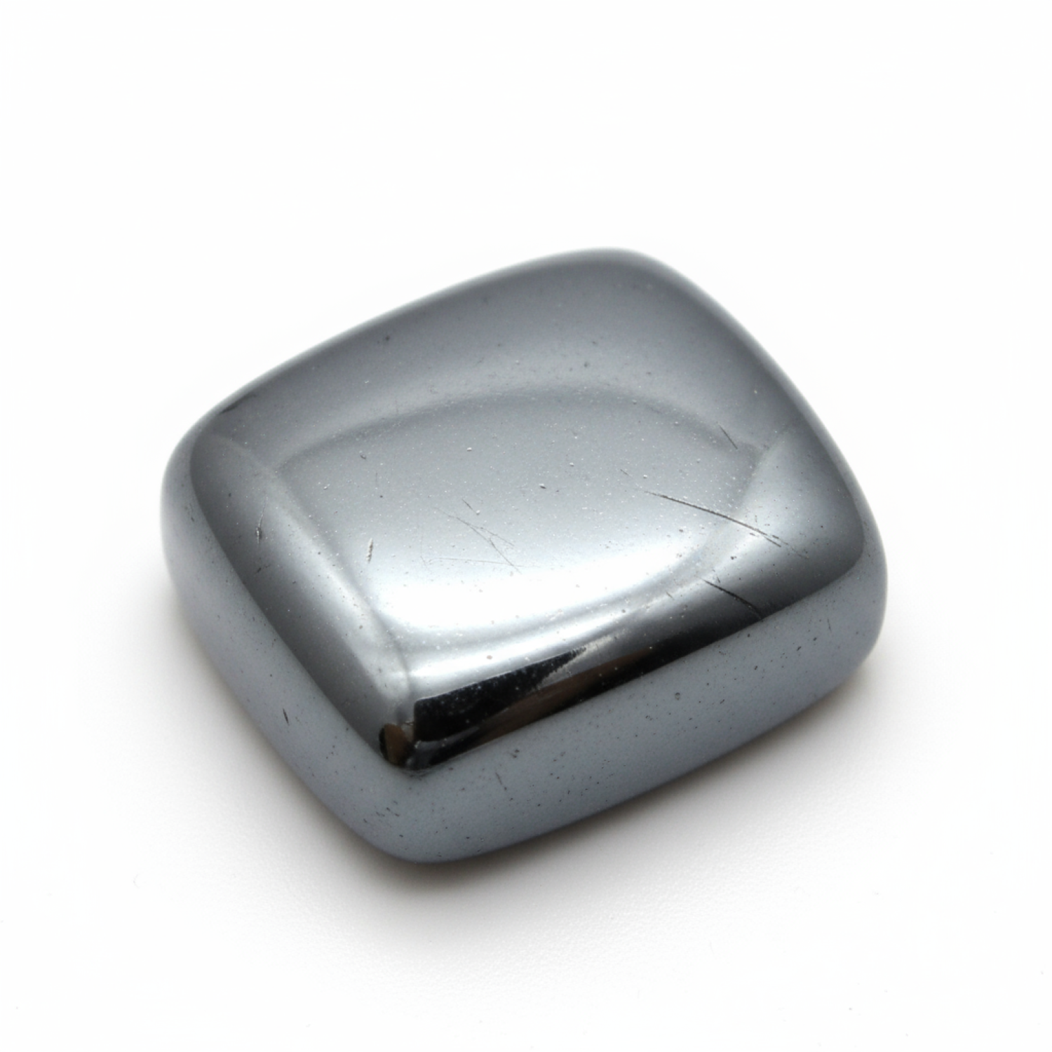Hematite (Gunmetal) 1PC Large 10x10 MM Cushion Cabochon Gray Fiery semi Precious Gems Secundaire afbeelding