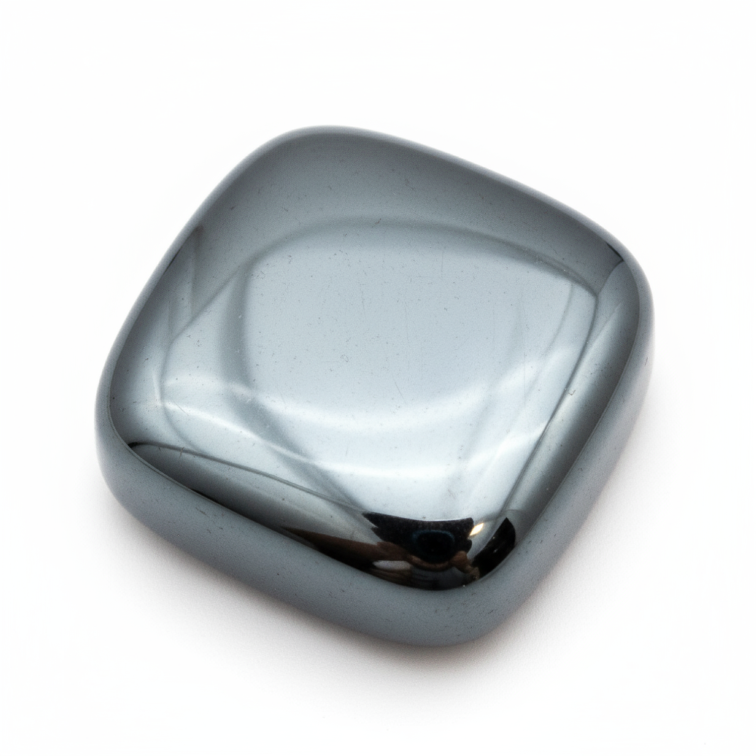 Hematite (Gunmetal) 1PC Large 11x11 MM Cushion Cabochon Gray Brilliant semi Precious Loose Gems Hoofdafbeelding