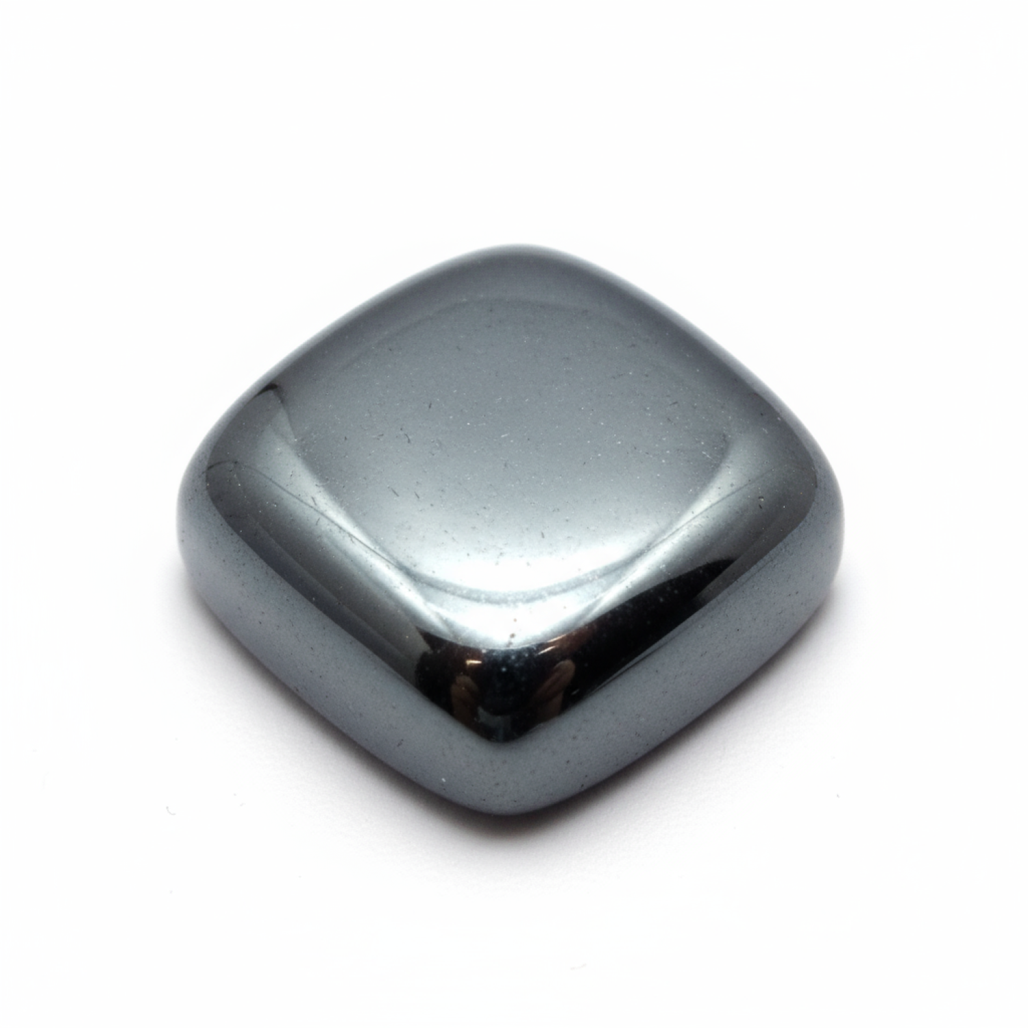 Hematite (Gunmetal) 10PC Tiny 3x3 MM Cushion Cabochon Gray Shine semi Precious Precious Gemstone Hoofdafbeelding