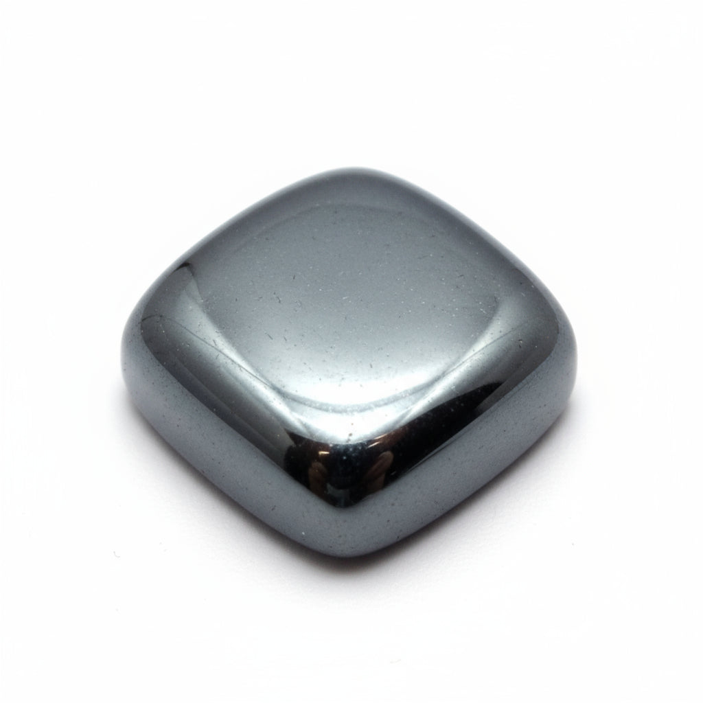 Hematite (Gunmetal) 10PC Tiny 3x3 MM Cushion Cabochon Gray Shine semi Precious Precious Gemstone