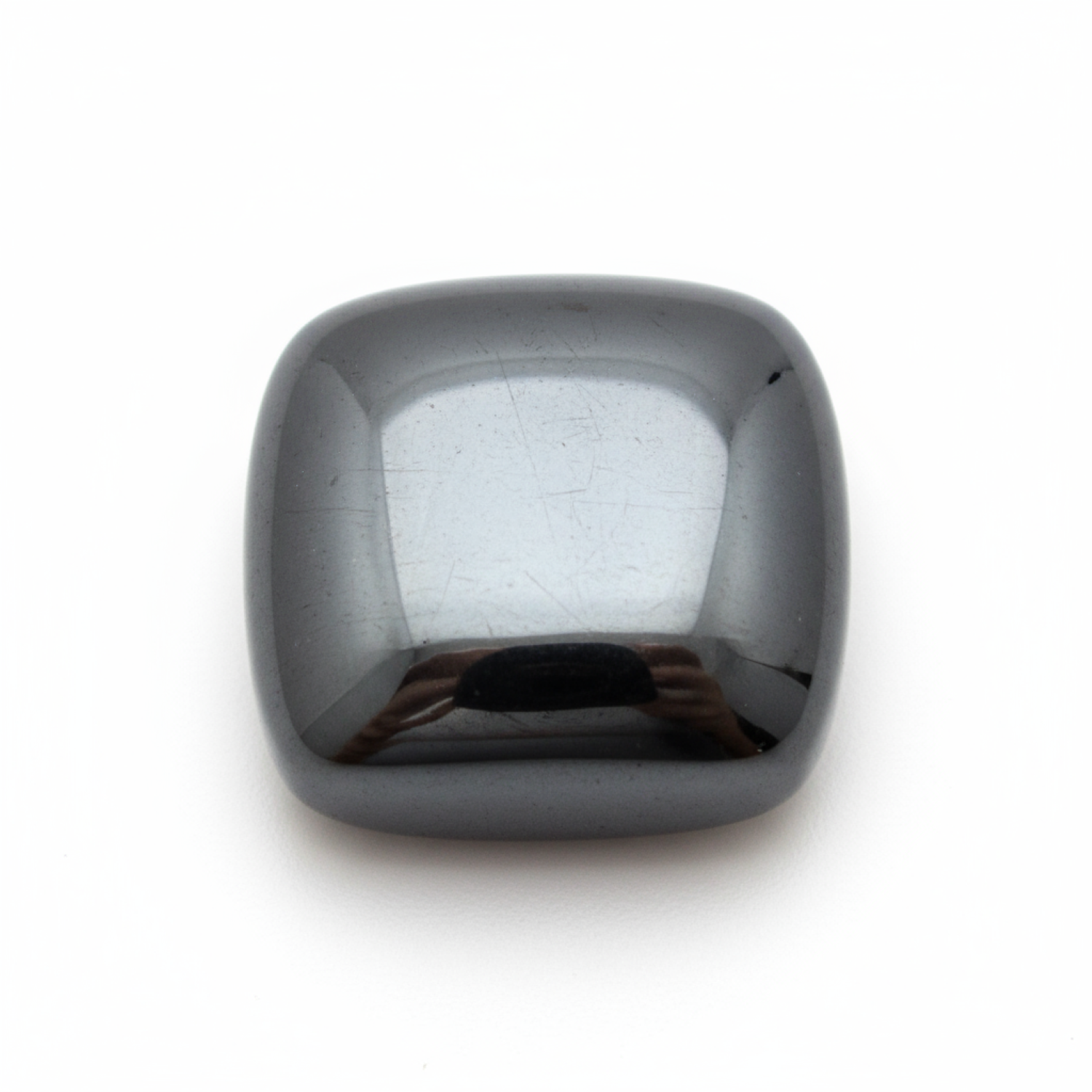 Hematite (Gunmetal) 10PC Tiny 3x3 MM Cushion Cabochon Gray Shine semi Precious Precious Gemstone Secundaire afbeelding