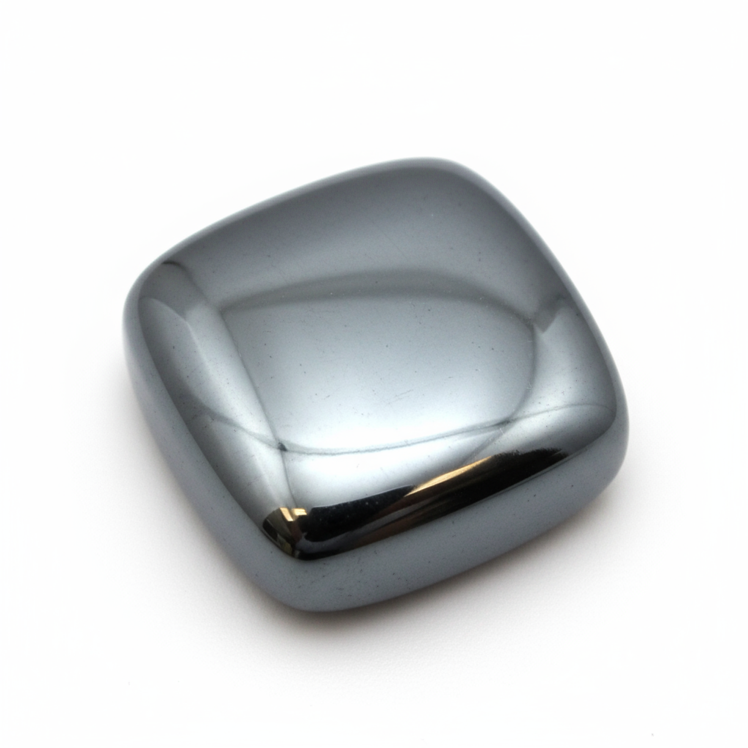 Hematite (Gunmetal) 10PC Tiny 4x4 MM Cushion Cabochon Gray Fine semi Precious Gems Hoofdafbeelding