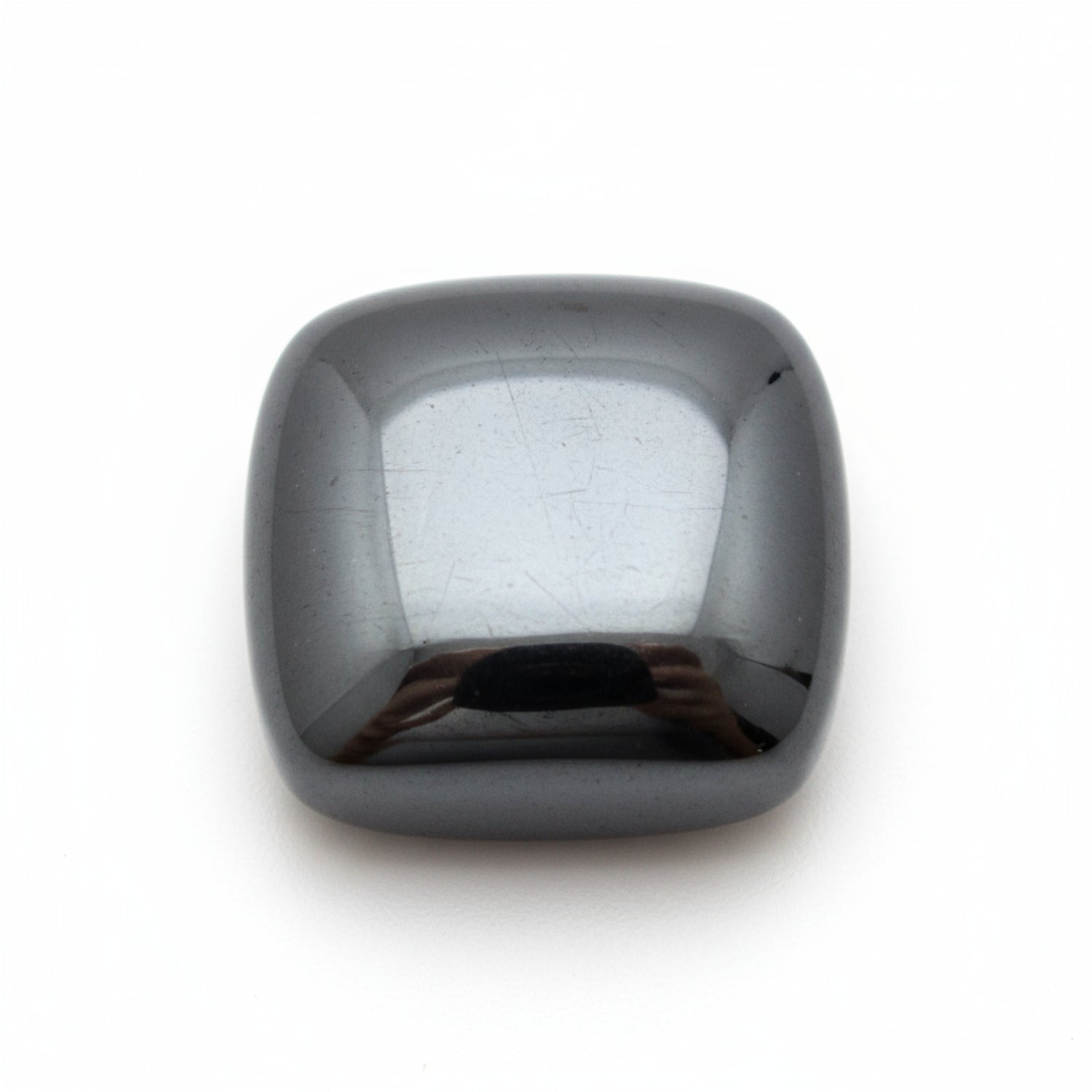 Hematite (Gunmetal) 1PC Tiny 6x6 MM Cushion Cabochon Gray Natural semi Precious Loose Gemstone