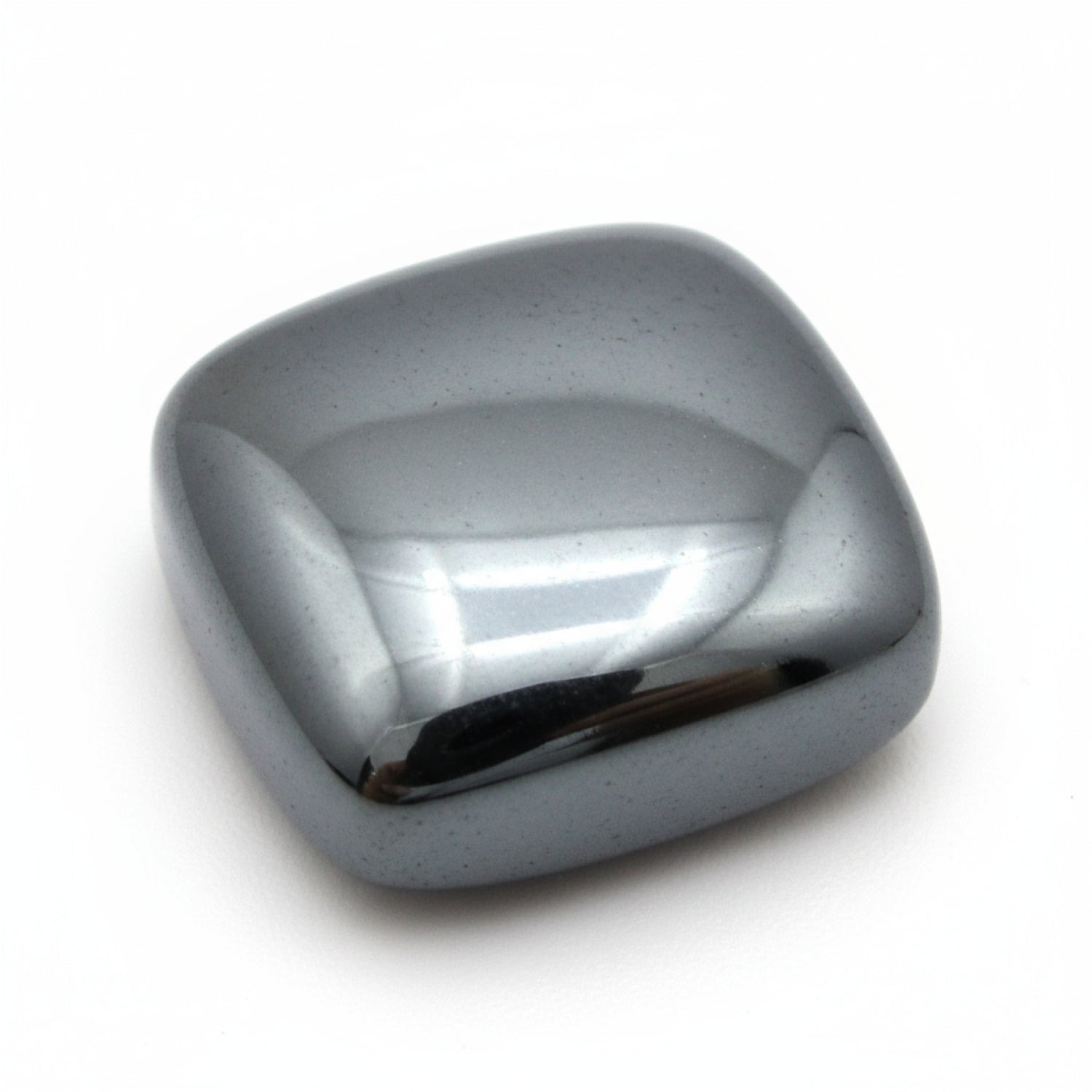 Hematite (Gunmetal) 1PC Small 7x7 MM Cushion Cabochon Gray Genuine semi Precious Loose Gemstones