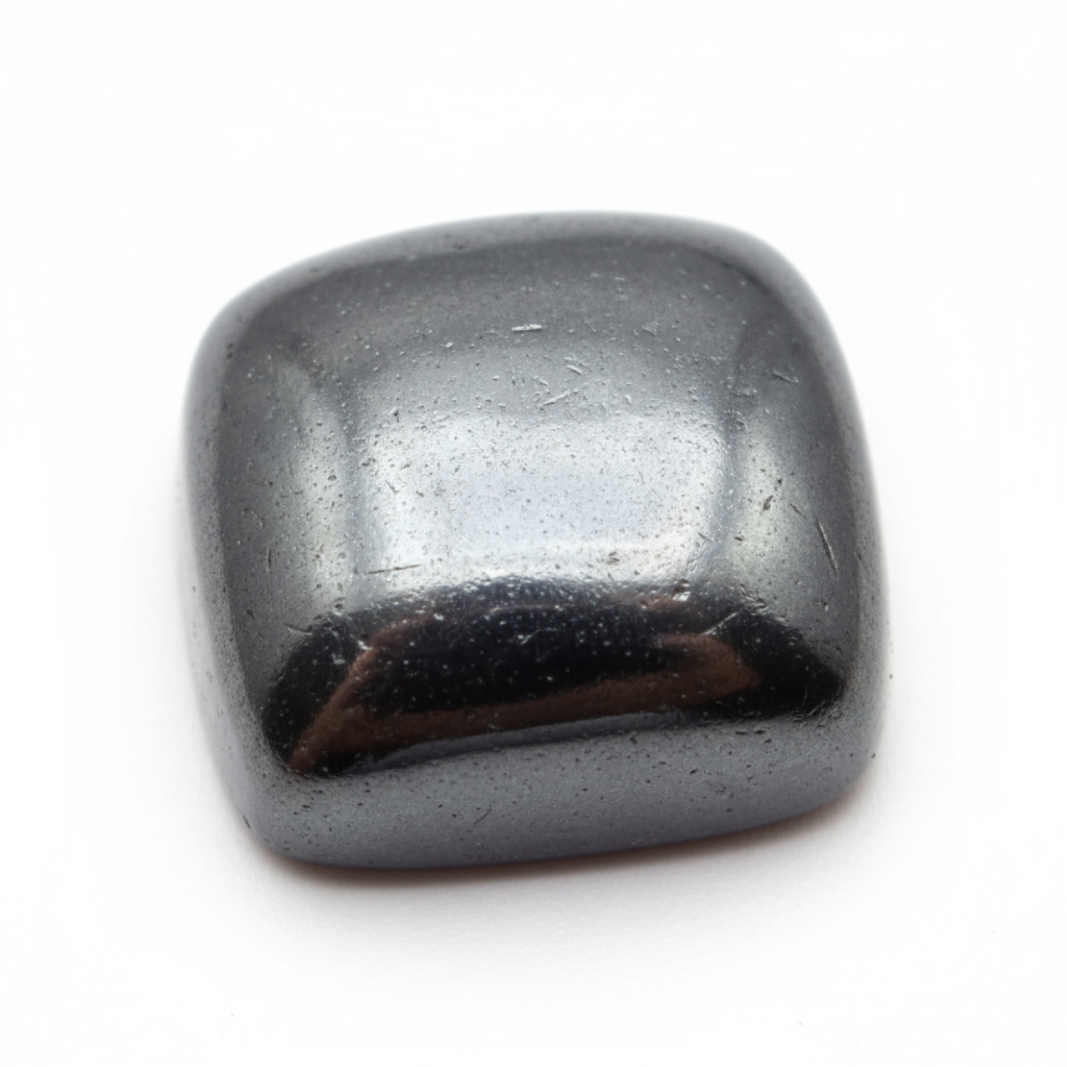 Hematite (Gunmetal) 1PC Small 7x7 MM Cushion Cabochon Gray Genuine semi Precious Loose Gemstones Imagen secundaria del producto