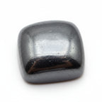 Hematite (Gunmetal) 1PC Small 7x7 MM Cushion Cabochon Gray Genuine semi Precious Loose Gemstones