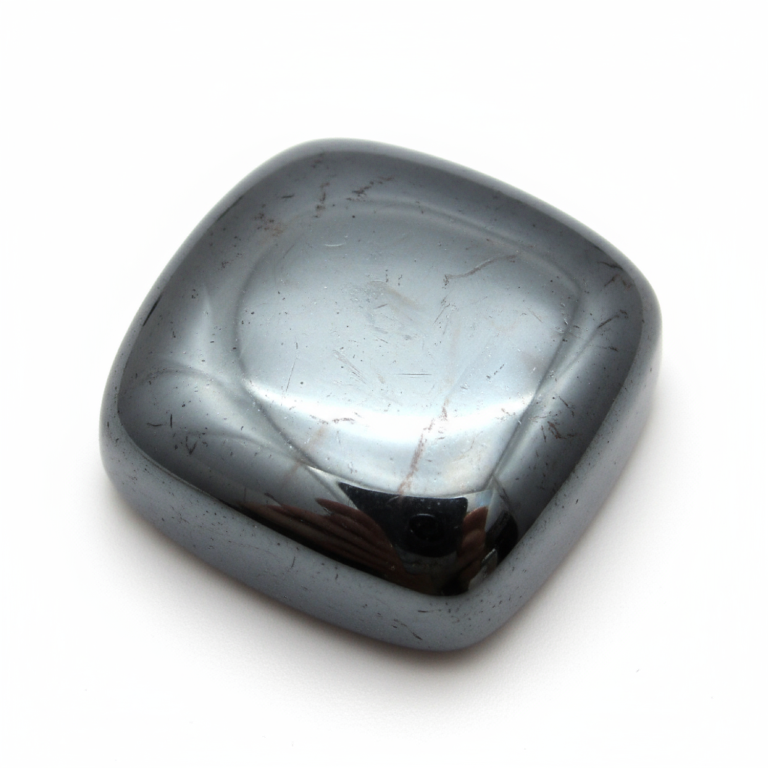 Hematite (Gunmetal) 1PC Small 8x8 MM Cushion Cabochon Gray Superior semi Precious Semi Precious Gemstone Hoofdafbeelding
