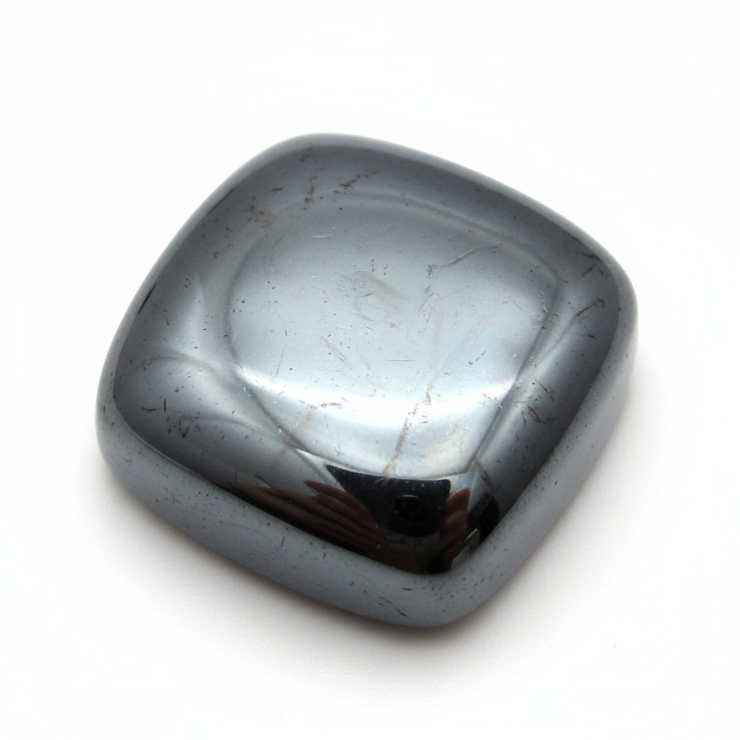 Hematite (Gunmetal) 1PC Small 8x8 MM Cushion Cabochon Gray Superior semi Precious Semi Precious Gemstone
