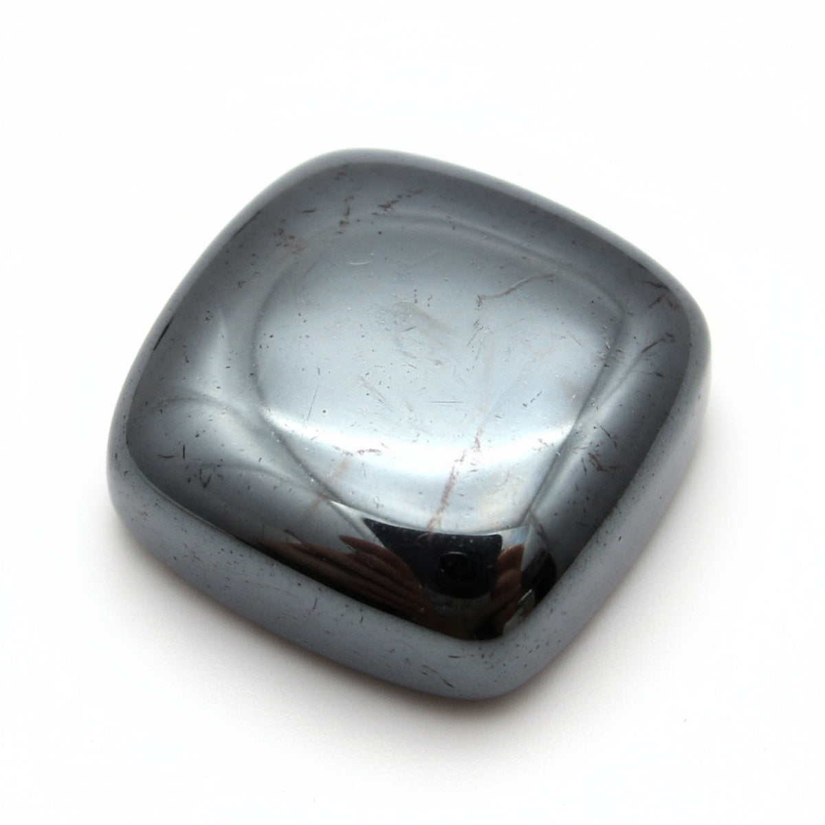Hematite (Gunmetal) 1PC Small 8x8 MM Cushion Cabochon Gray Superior semi Precious Semi Precious Gemstone