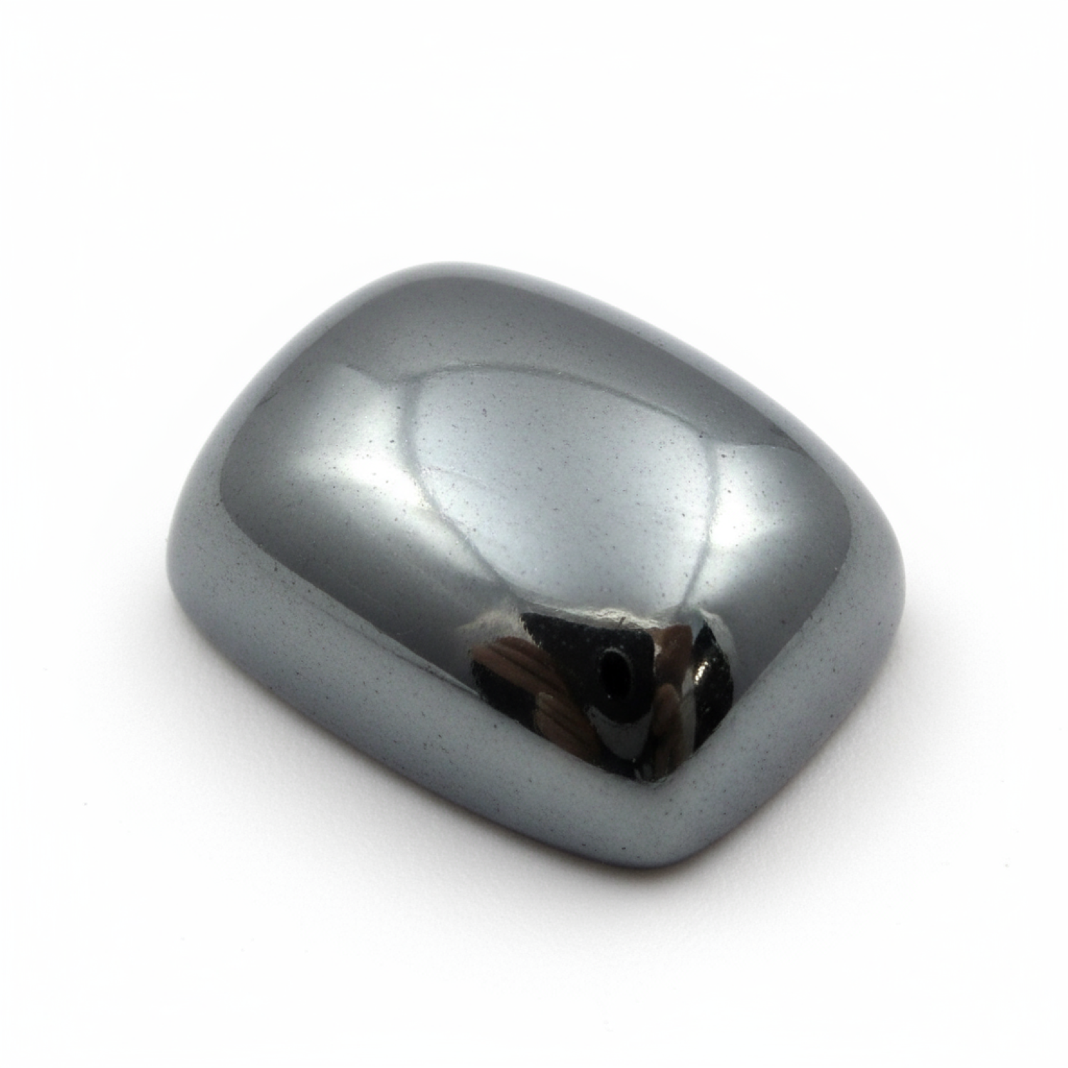 Hematite (Gunmetal) 1PC Large 10x12 MM Emerald Cabochon Gray Lustrous semi Precious Gems メイン画像