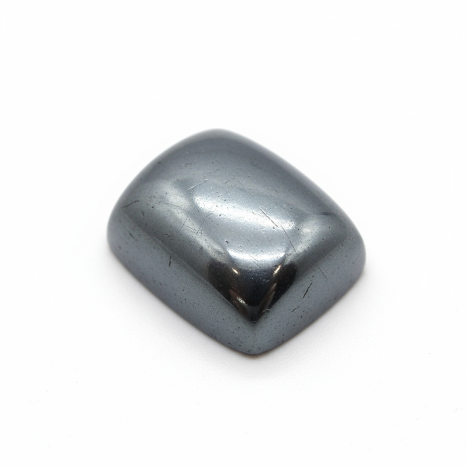 Hematite (Gunmetal) 1PC Small 6x8 MM Emerald Cabochon Gray Pure semi Precious Precious Gemstone Image principale du produit
