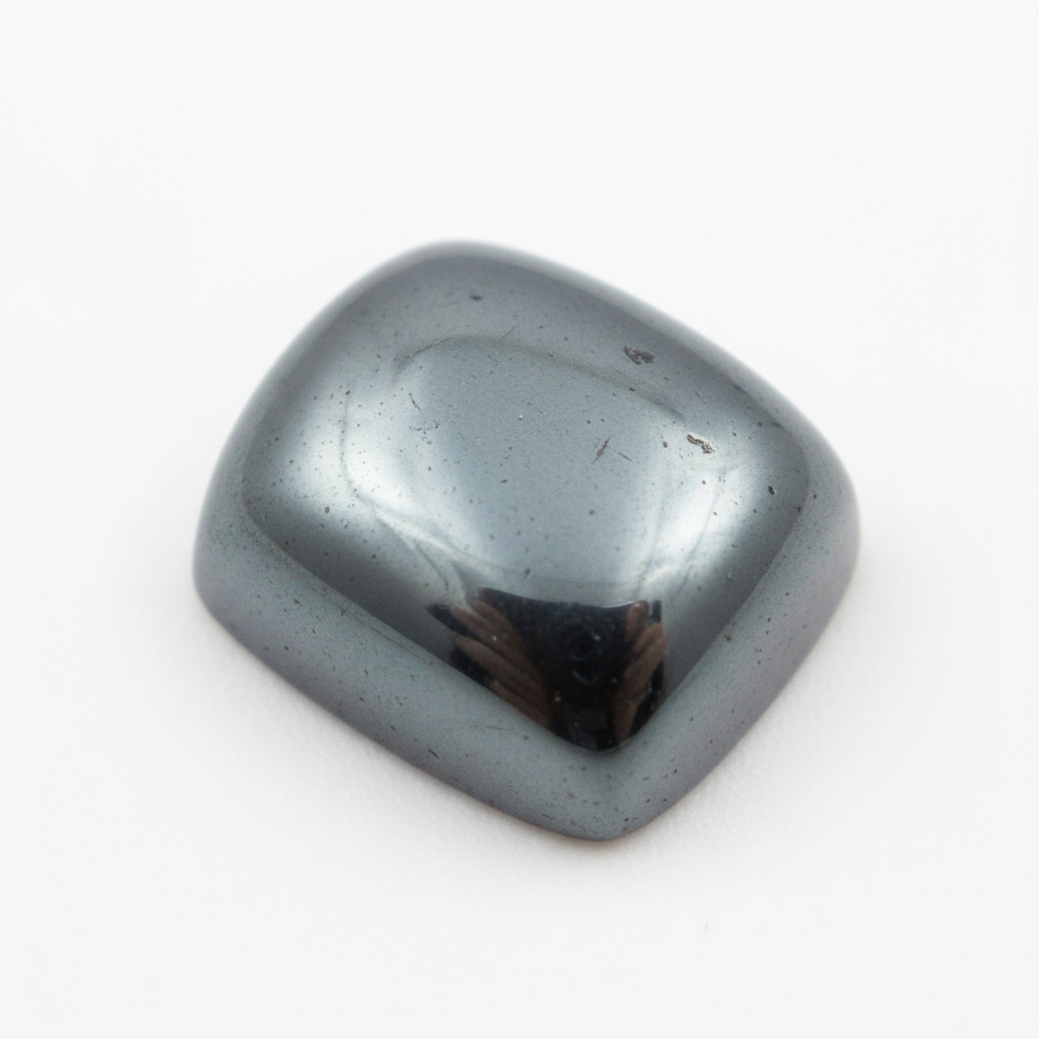 Hematite (Gunmetal) 1PC Small 6x8 MM Emerald Cabochon Gray Pure semi Precious Precious Gemstone