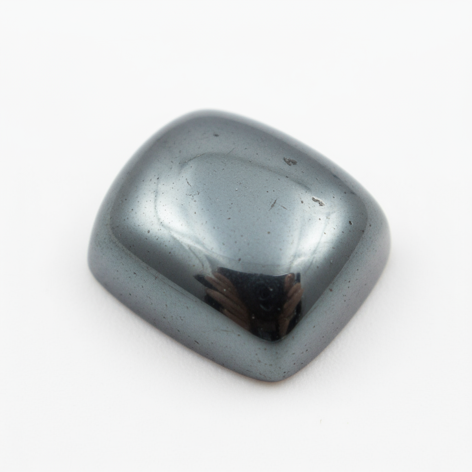 Hematite (Gunmetal) 1PC Small 6x8 MM Emerald Cabochon Gray Pure semi Precious Precious Gemstone Image secondaire du produit