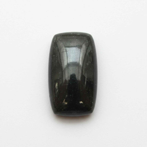 Hematite (Gunmetal) 1PC Small 6x9 MM Emerald Cabochon Gray Fiery semi Precious Gems