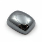 Hematite (Gunmetal) 1PC Medium 7x10 MM Emerald Cabochon Gray Sparkling semi Precious Loose Gemstone
