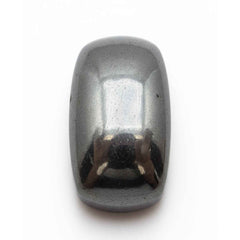 Hematite (Gunmetal) 1PC Small 7x9 MM Emerald Cabochon Gray Brilliant semi Precious Loose Gems