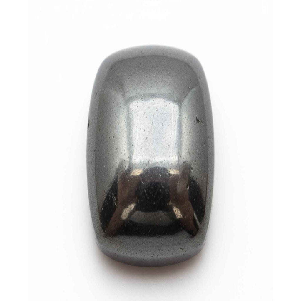 Hematite (Gunmetal) 1PC Medium 8x10 MM Emerald Cabochon Gray Polished semi Precious Loose Gemstones