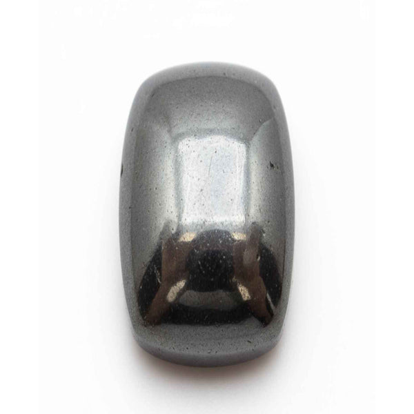 Hematite (Gunmetal) 1PC Medium 8x10 MM Emerald Cabochon Gray Polished semi Precious Loose Gemstones