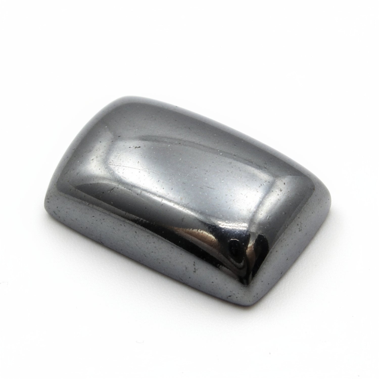 Hematite (Gunmetal) 1PC Large 8x12 MM Emerald Cabochon Gray Luster semi Precious Precious Gemstone