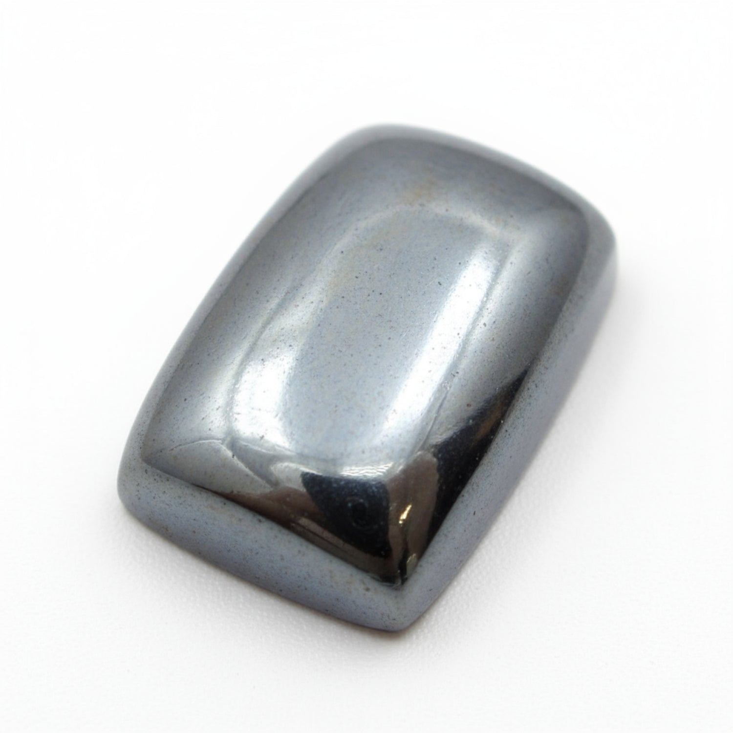 Hematite (Gunmetal) 1PC Large 8x12 MM Emerald Cabochon Gray Luster semi Precious Precious Gemstone