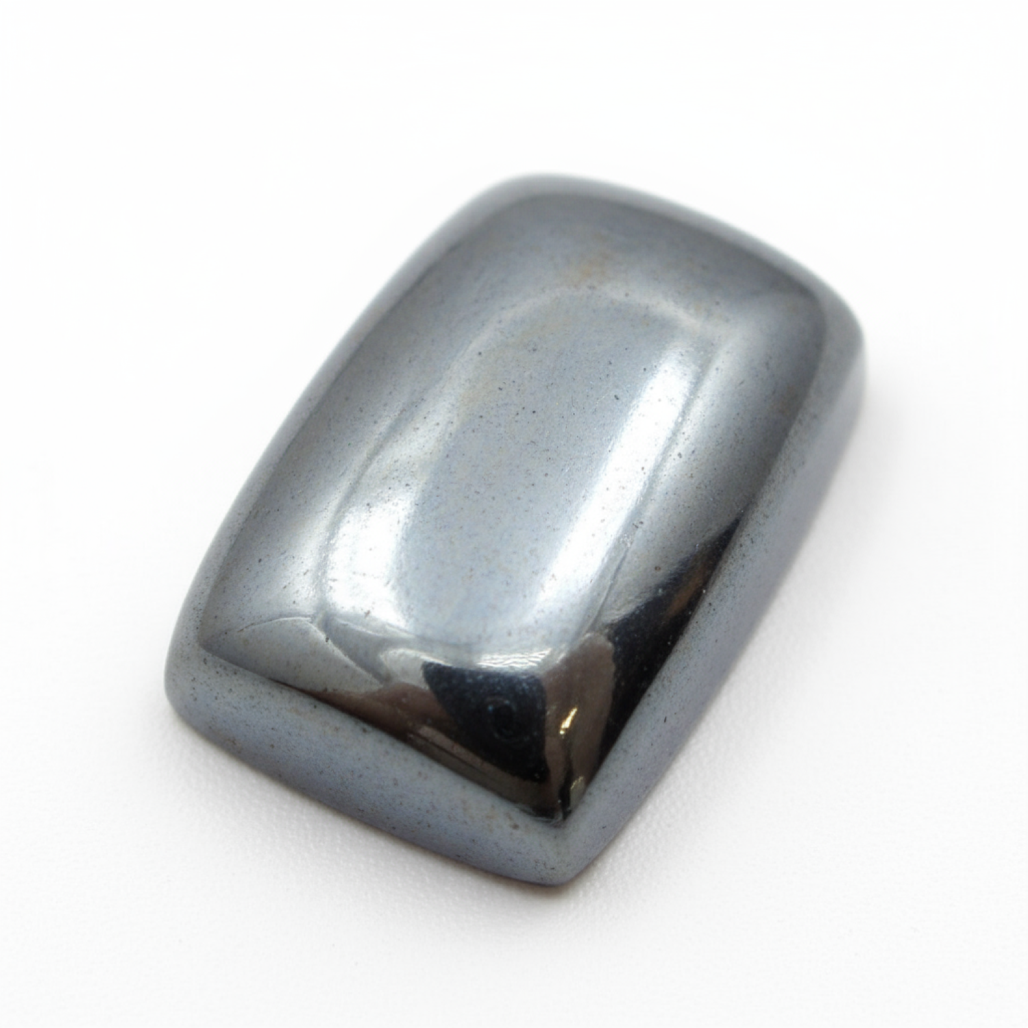 Hematite (Gunmetal) 1PC Large 8x12 MM Emerald Cabochon Gray Luster semi Precious Precious Gemstone Imagen secundaria del producto