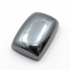 Hematite (Gunmetal) 1PC Large 8x12 MM Emerald Cabochon Gray Luster semi Precious Precious Gemstone