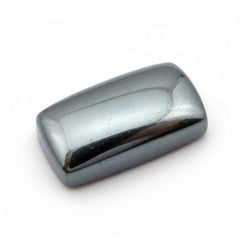 Hematite (Gunmetal) 1PC Large 9x11 MM Emerald Cabochon Gray Splendid semi Precious Semi Precious Gemstone