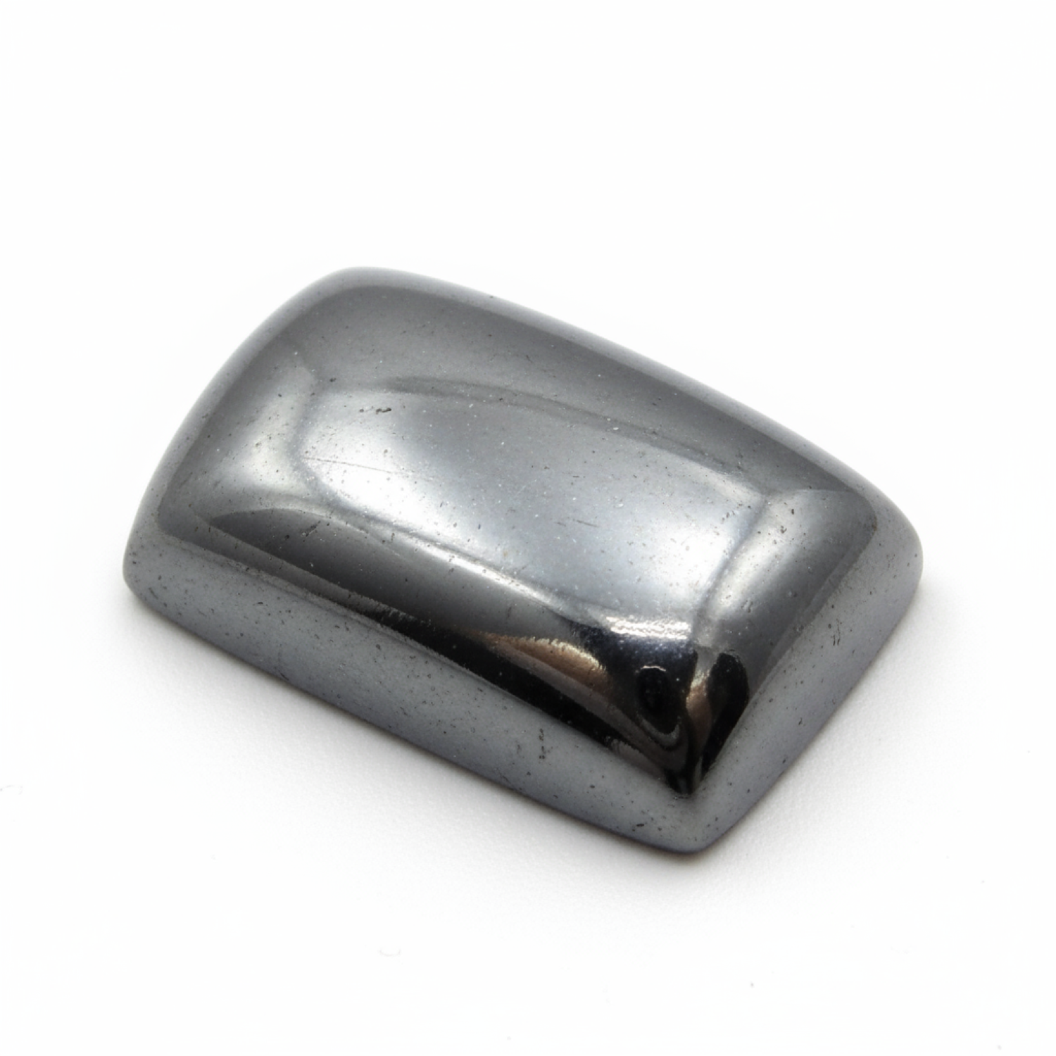 Hematite (Gunmetal) 1PC Large 9x11 MM Emerald Cabochon Gray Splendid semi Precious Semi Precious Gemstone Imagen secundaria del producto